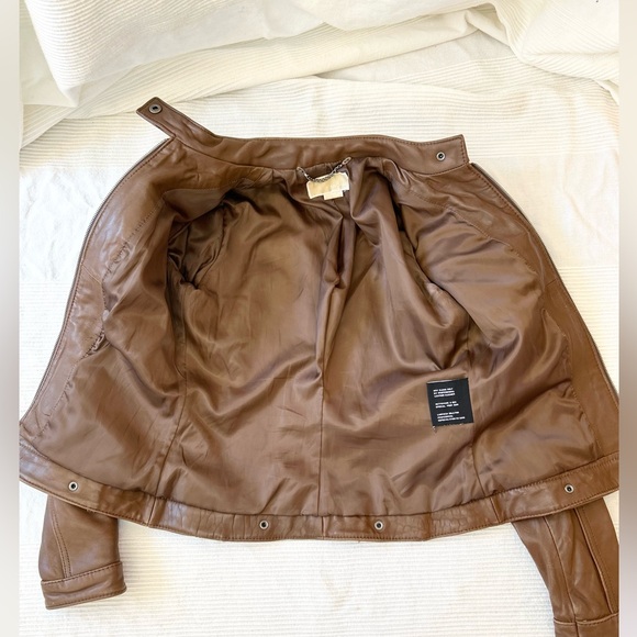 Michael Kors Moto Leather Jacket - Picture 2 of 15